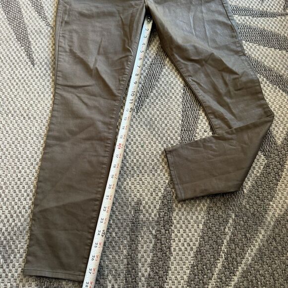 FRAME Le Skinny Jeans Womens 31 brown Coated Cotton High Rise Resin Grip - Picture 10 of 11